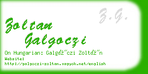 zoltan galgoczi business card